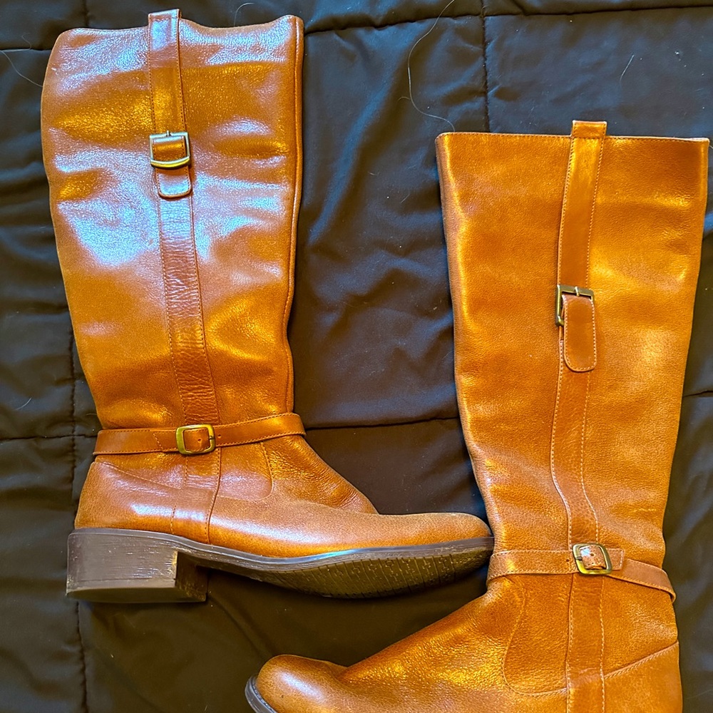 Hand made one of a kind brown leather boots!